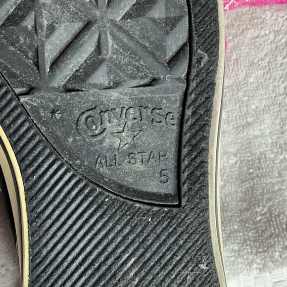 Converse Kids Sneakers with Pink and Black Glitter - Picture 6 of 7